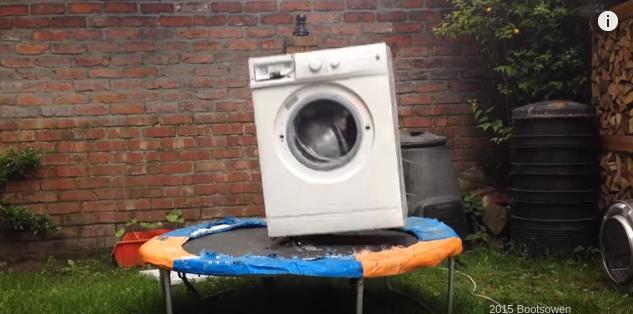 Watch What Happens If You Put Bricks Into The Washing Machine Woman