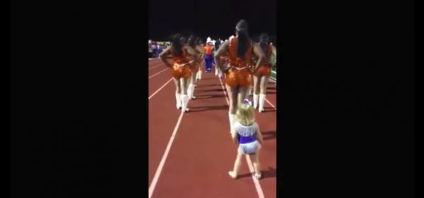 Adorable 2 Year Old Girl Steals The Show From Sexy Cheerleaders Woman